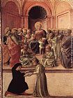 Saints Canvas Paintings - Madonna and Child with Saints and a Worshipper